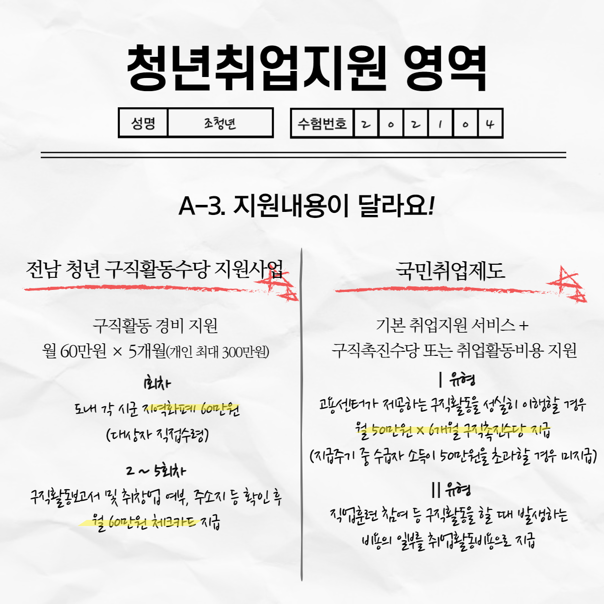 [카드뉴스] 2021년도 청년정책 비교해보기(전남청년구직활동수당지원vs 국민취업지원제도)4